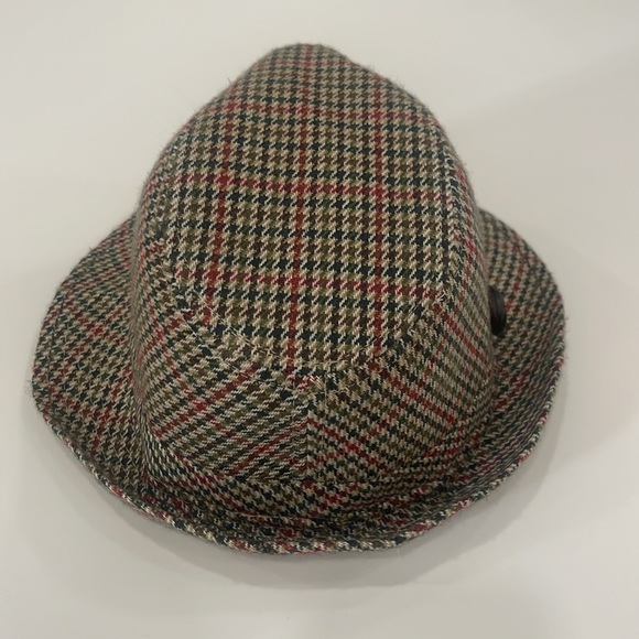 Plaid Fedora Brown, Black, Red and Green Colors - Picture 5 of 9